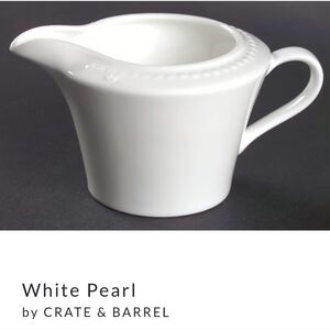 Crate & Barrel Nikko White Pearl Creamer